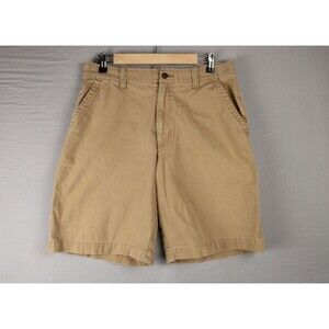 Y2k Old Navy Shorts Mens 32 Beige Loose Fit  Skater Cotton Snap Button Pockets